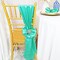 10 Pieces Satin Chair Sashes 8 by 108 inches Tiff Blue Or Aqua Blue